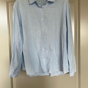 Chic Light Blue Women's Blouse